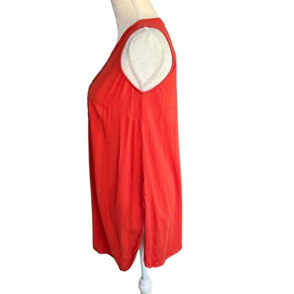 Maeve by Anthropologie Tomato Red Sleeveless Tunic Tank Modal Blend Size XS - Picture 3 of 14